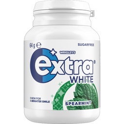 EXTRA WHITE Spearmint Sugar Free Chewing Gum Bottle 64g image