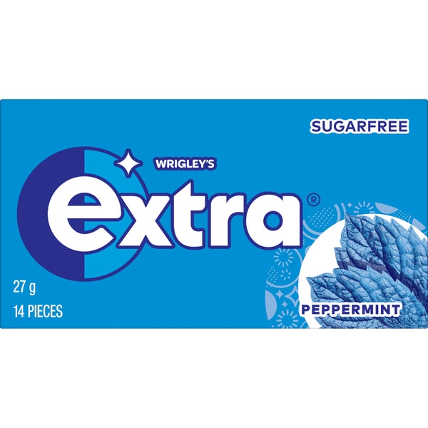 EXTRA PEPPERMINT Sugarfree Chewing Gum 14 Pieces 27 g Extra