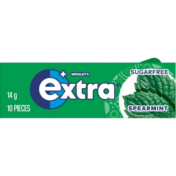 EXTRA Spearmint Sugar Free Chewing Gum 10 Piece 14g