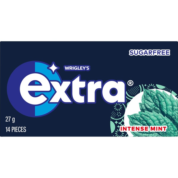 Extra Intense Mint Sugar Free Chewing Gum 14 Pieces 27g