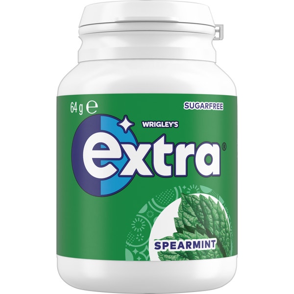 EXTRA Spearmint Sugar Free Chewing Gum Bottle 64g