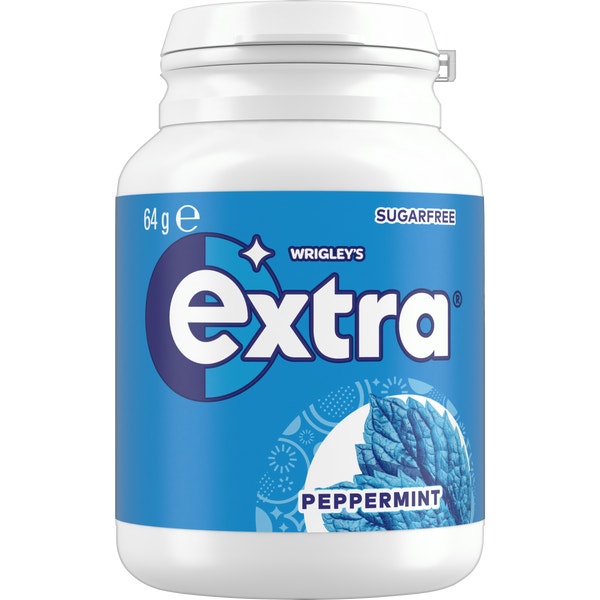 EXTRA Peppermint Sugar Free Chewing Gum Bottle 64g